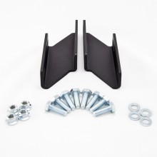 Isometric View - Dodge Ram Anti-Sway Bar Drop Brackets. Fits all solid axle Dodge Ram 4x4 trucks; recommended with lifts 2.5" or larger